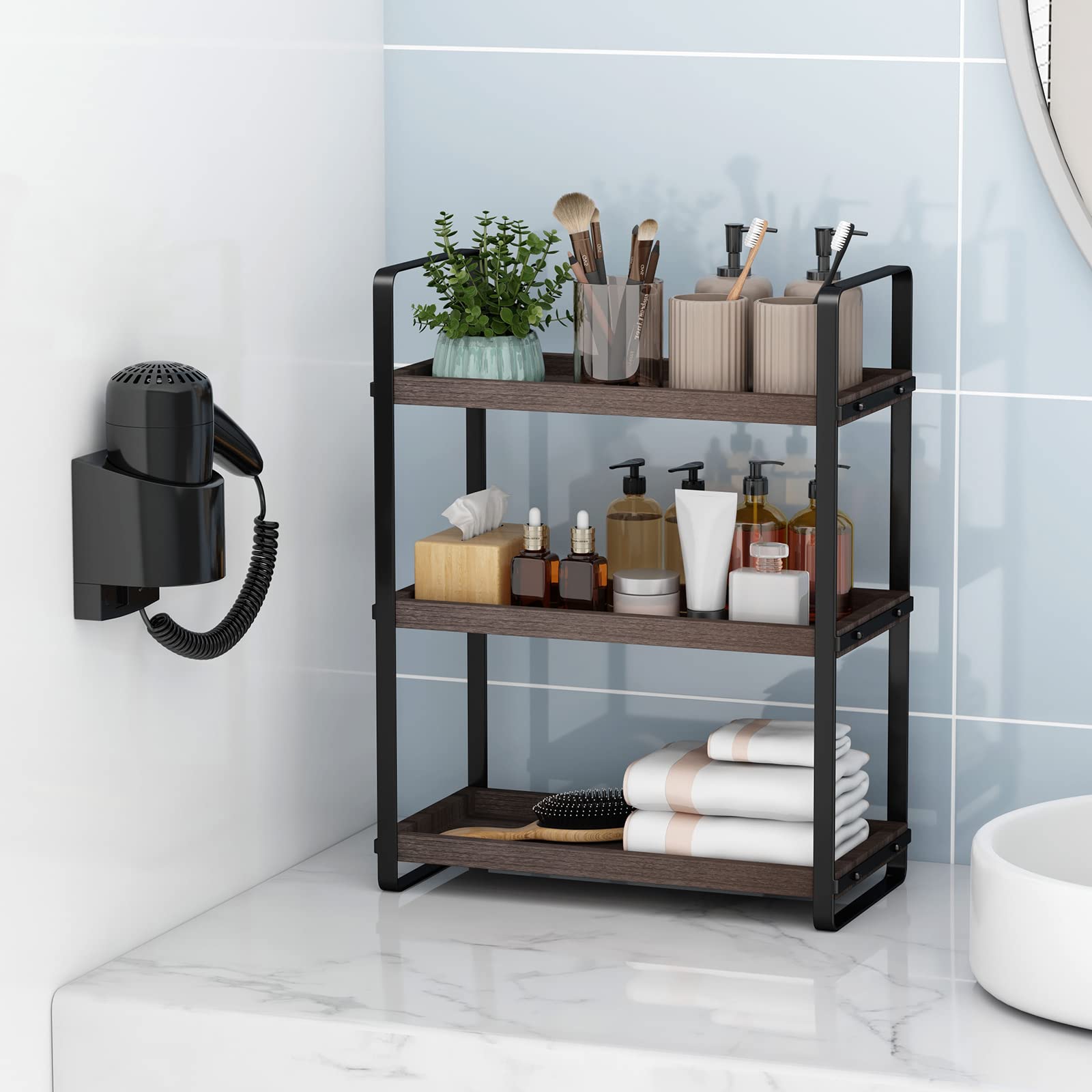 HNRLOY size comparison next to sink illustrating fit for narrow counters