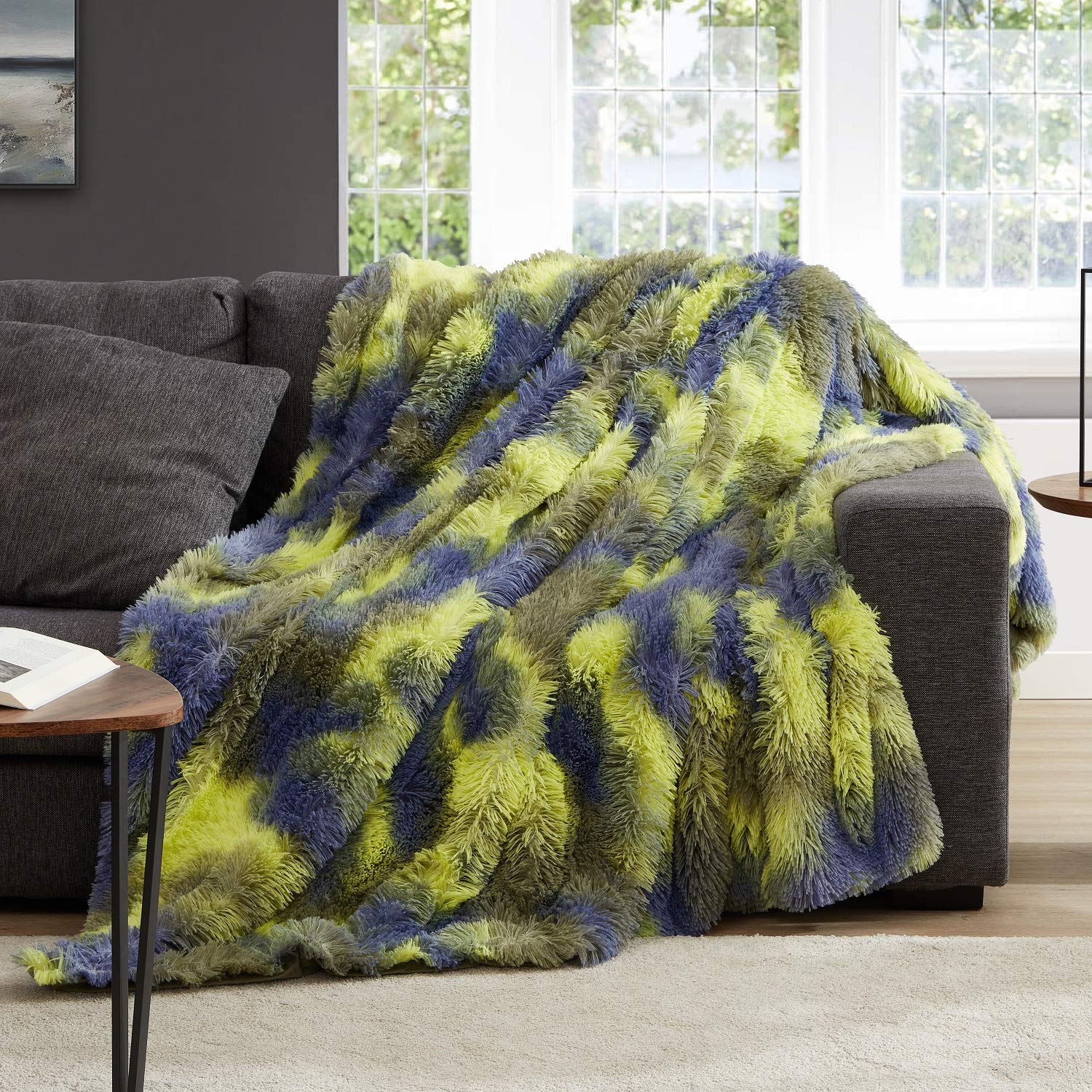 Hobed Life blanket front view showing camo tie dye and cozy look