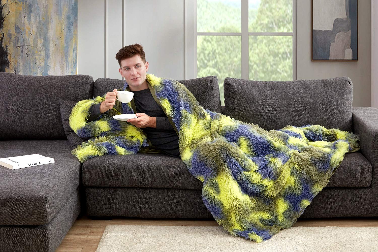 Hobed Life blanket reverse velvet side highlighting silky comfort