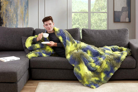 Hobed Life blanket reverse velvet side highlighting silky comfort