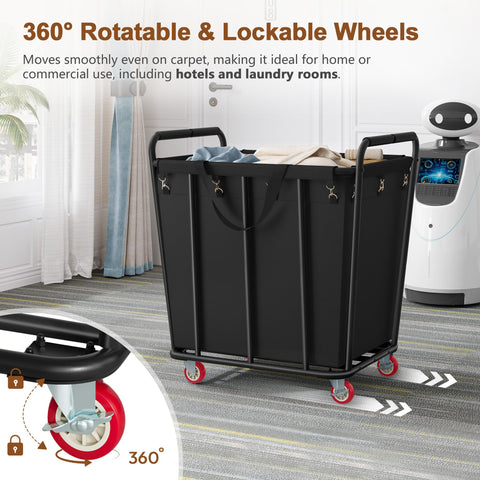 Hoctieon round-buckle fastening being unhooked for quick bag removal advantage