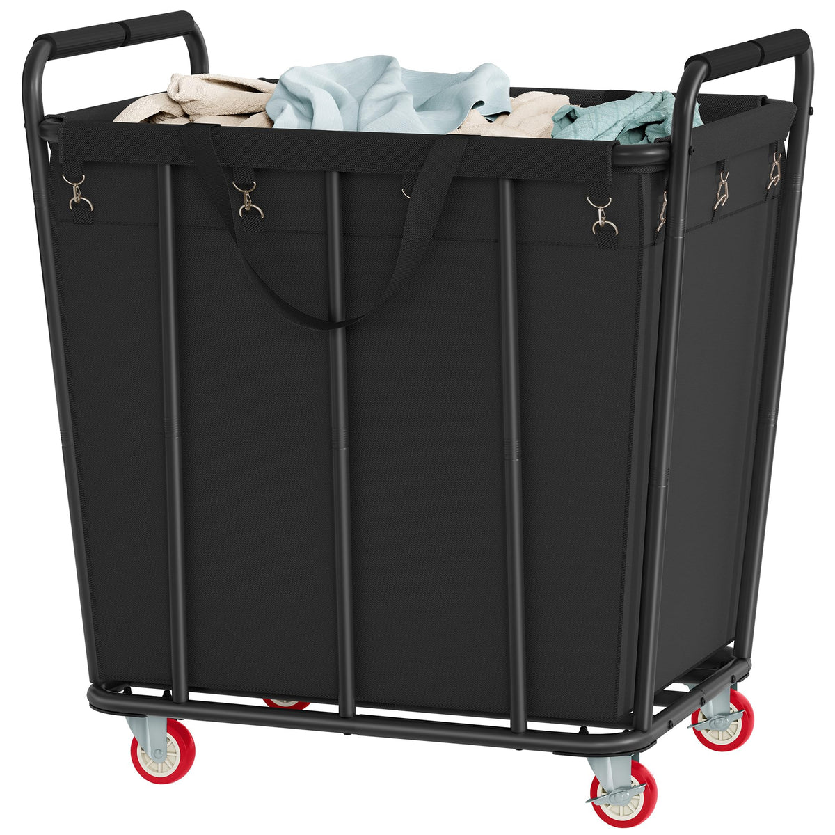 Hoctieon front view of large 400L cart showing capacity and tidy storage benefit