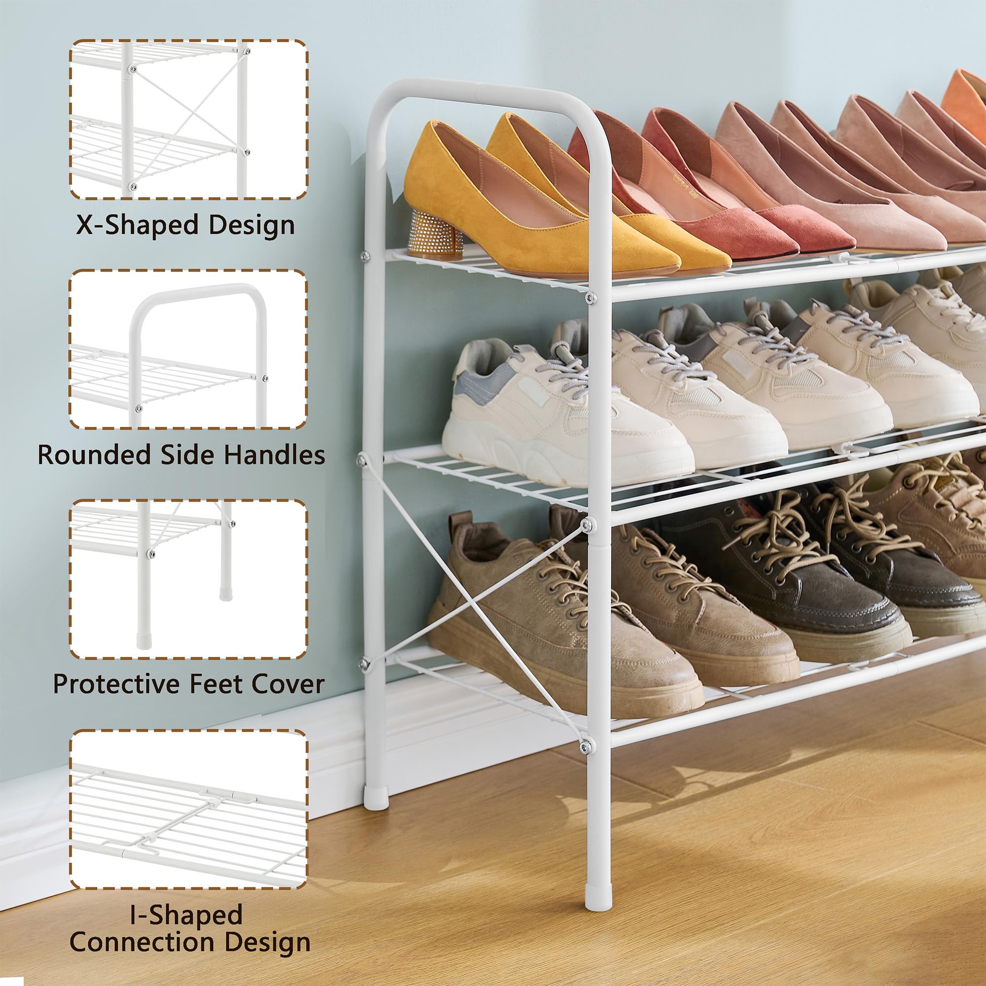 Hoctieon shoe rack in entryway styled to improve organization quickly