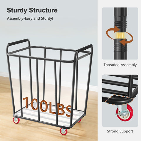 Hoctieon caster and lock detail showing smooth mobility and secure stopping benefit