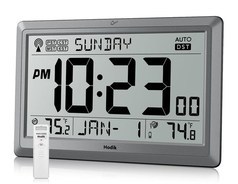 HODIK front display silver shows large time and temperature for easy viewing