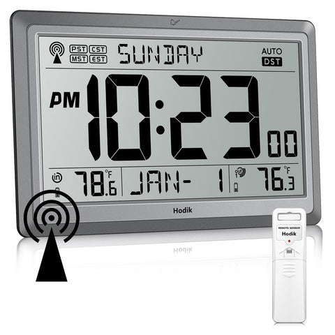 HODIK in kitchen lifestyle scene offering convenient time and weather info