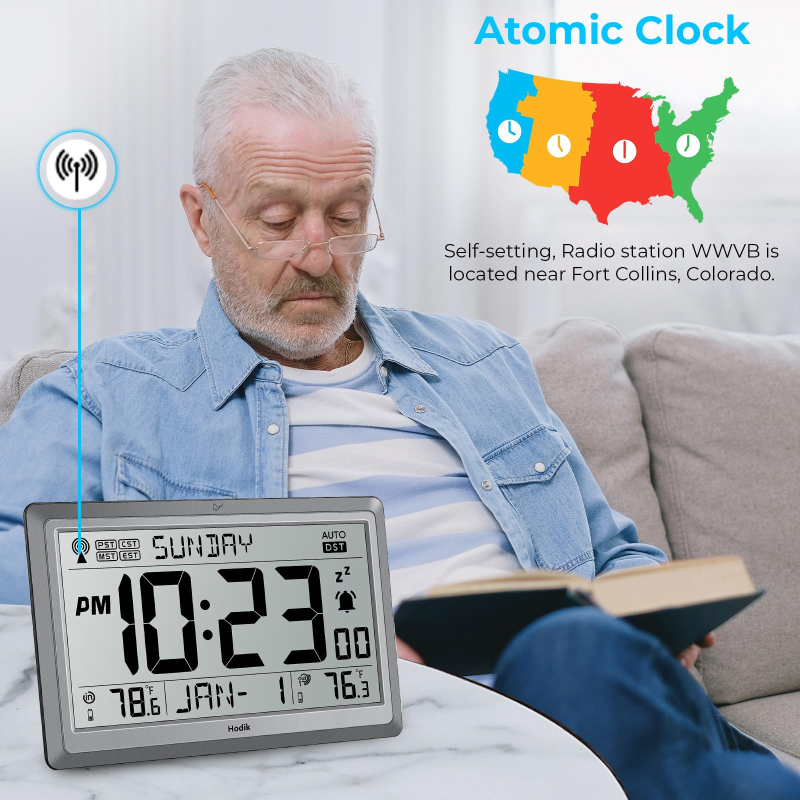 HODIK wireless sensor close-up showing compact weather monitoring benefit