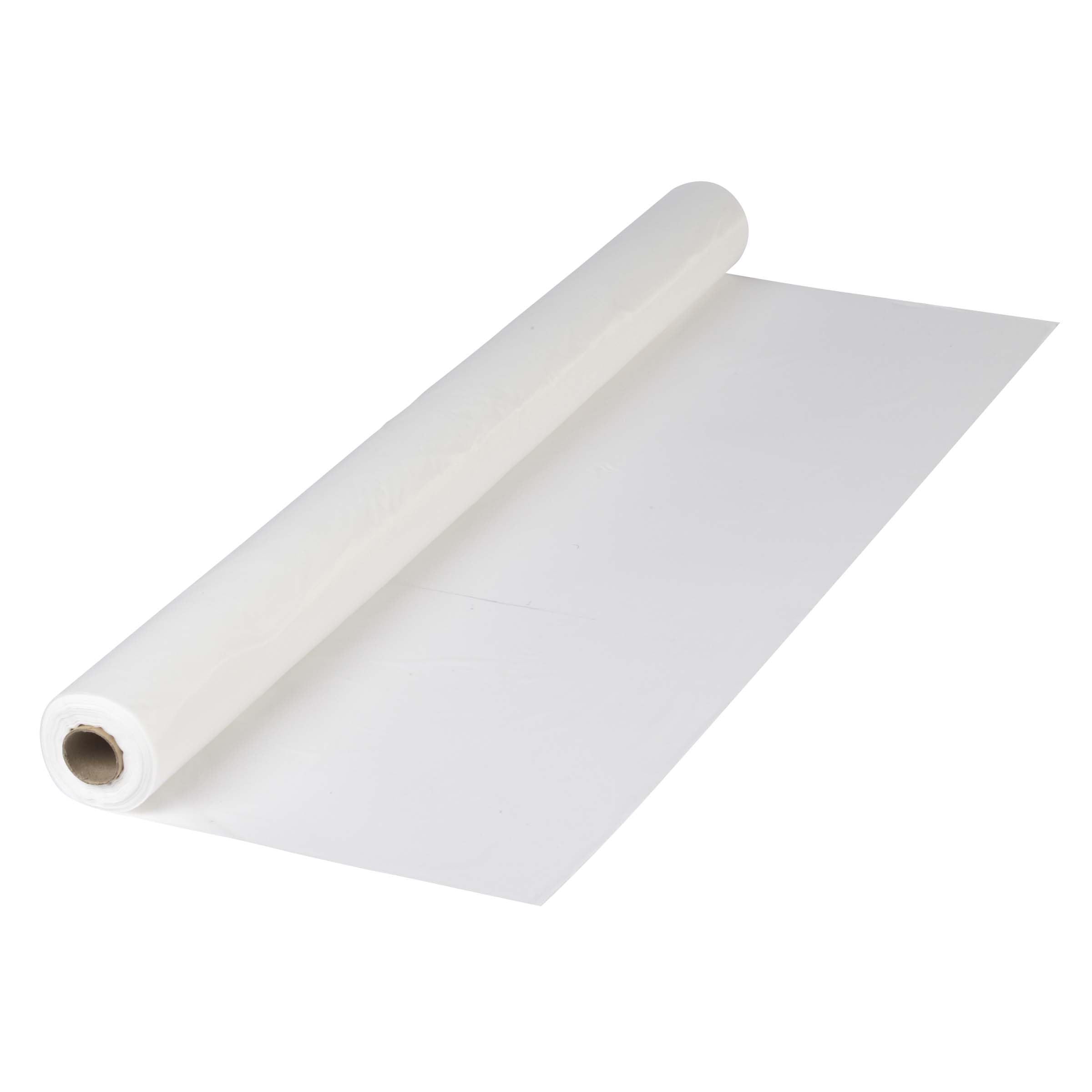 Hoffmaster roll front view showing color and packaging, protects tables quickly