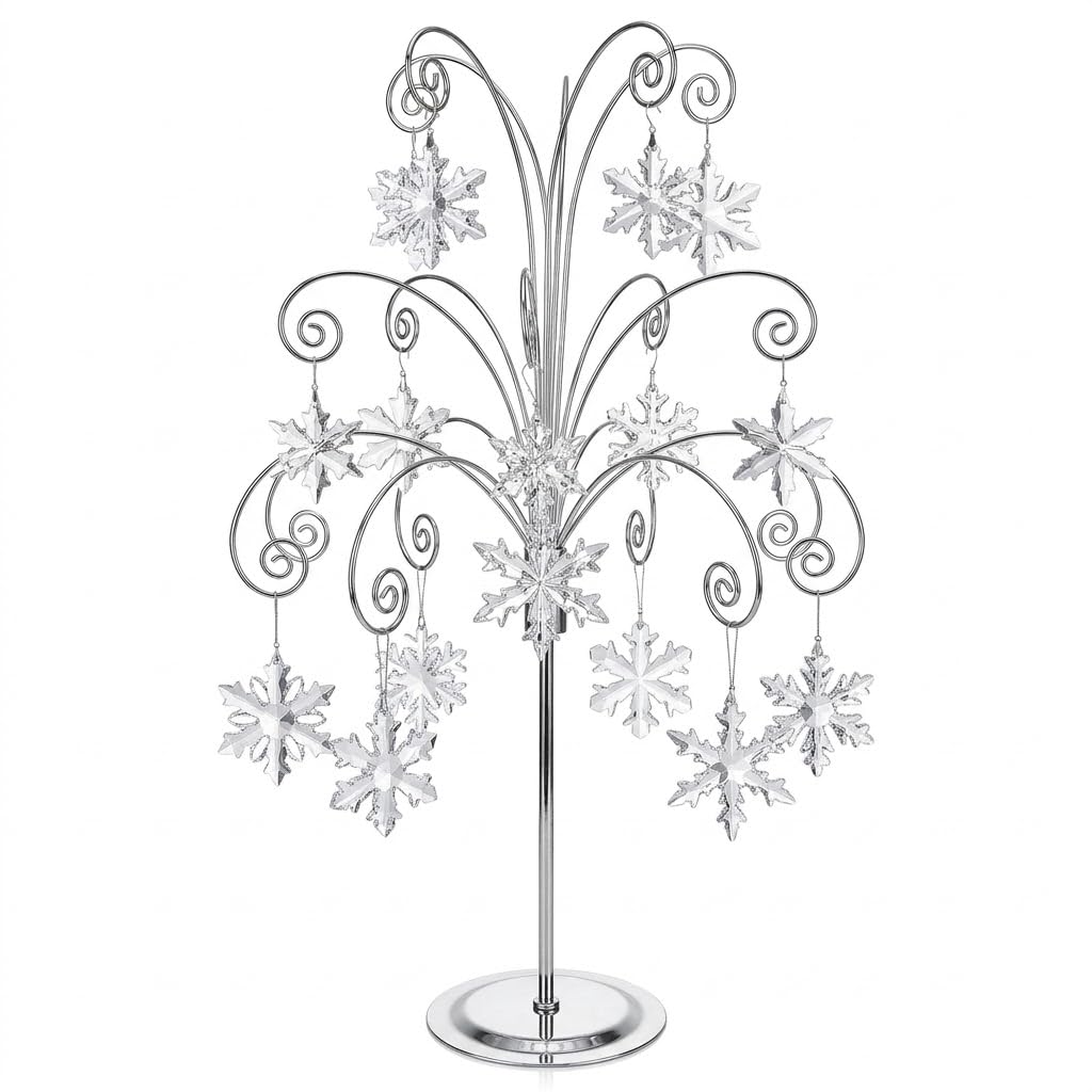 HOHIYA front view silver stand showing elegant display benefit