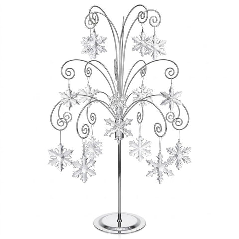 HOHIYA front view silver stand showing elegant display benefit