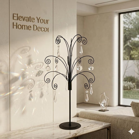 HOHIYA stand holding a Swarovski crystal showing elegant presentation benefit