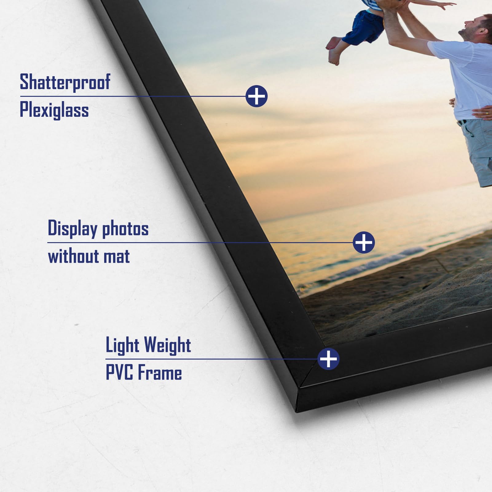 Hoikwo slim border profile showing lightweight edge that keeps focus on image
