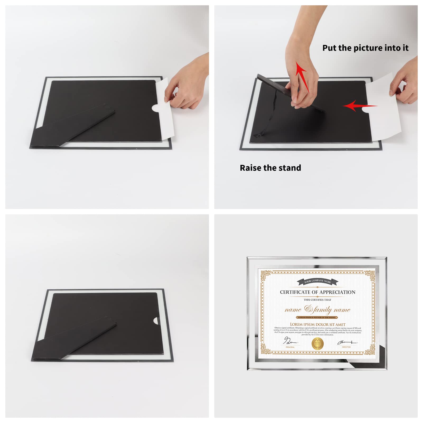 Hoikwo vertical certificate framed showing crisp readable text benefit