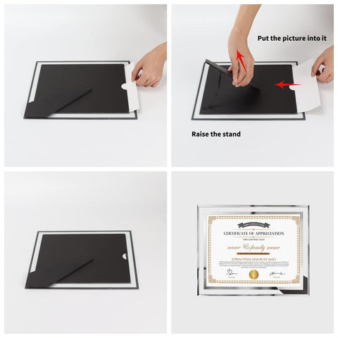 Hoikwo vertical certificate framed showing crisp readable text benefit