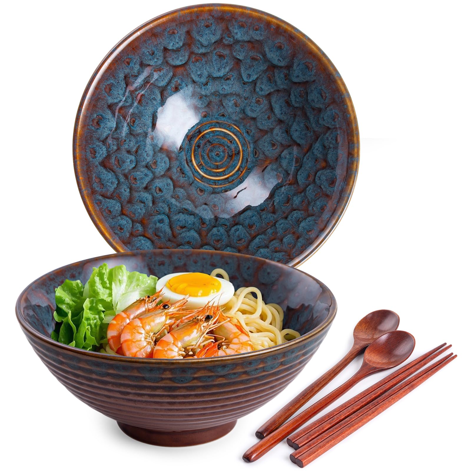 HOKELER peacock green bowl front view showing elegant design and generous capacity