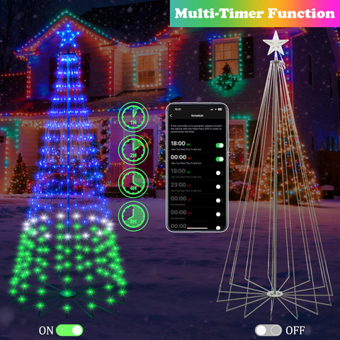 Holaurora app screen displaying custom scene creation and scheduling features