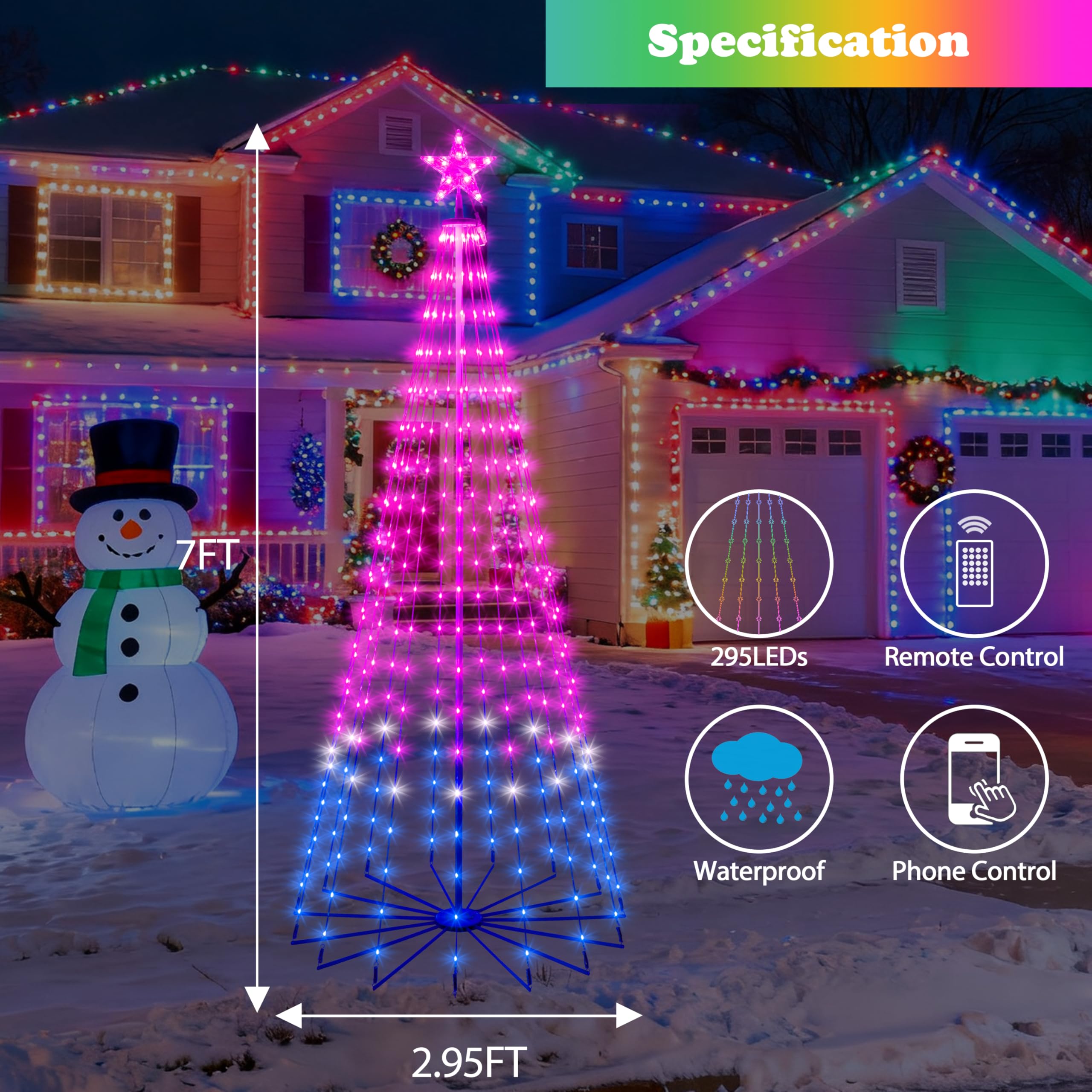 Holaurora close-up of 295 LEDs illustrating color richness and even coverage