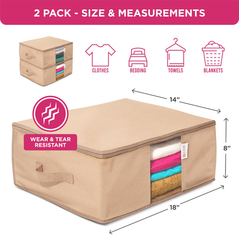 HOLDN’ STORAGE clear-panel showing folded clothes for quick identification benefit
