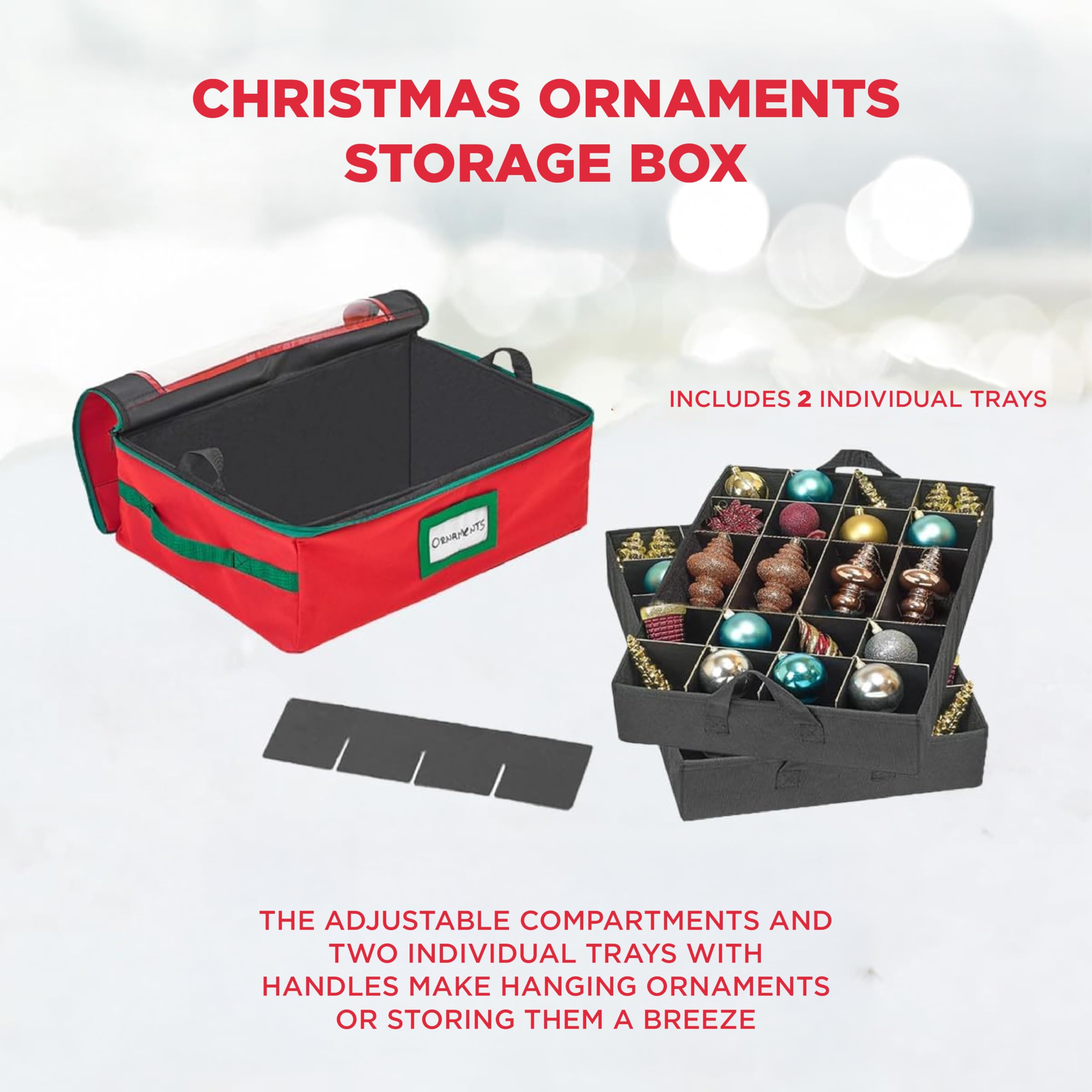 HOLDN’ STORAGE close-up of acid-free divider cell cushioning fragile ornament surfaces