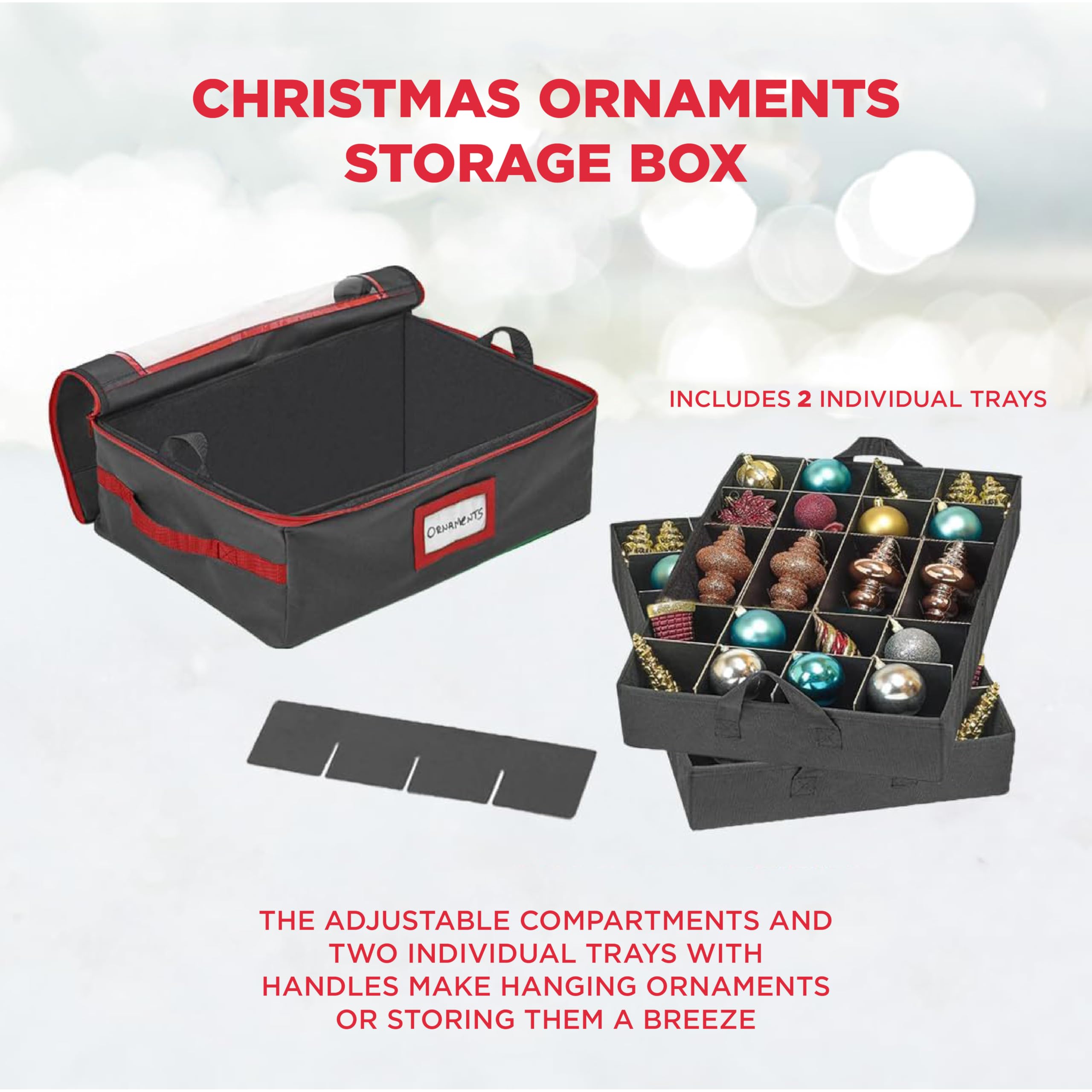 HOLDN’ STORAGE close-up of sturdy acid-free cardboard dividers protecting ornaments