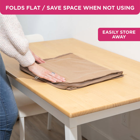 HOLDN’ STORAGE collapsed bag folded flat for compact storage benefit