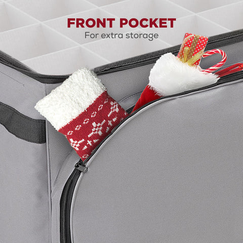 HOLDN’ STORAGE front pocket holding hooks and ribbons for quick access