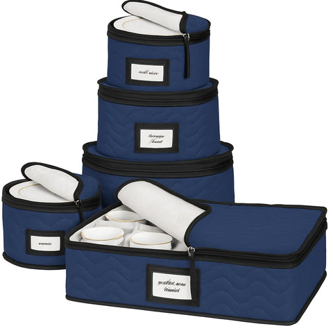 HOLDN’ STORAGE front view of five-piece set showing organized storage benefit