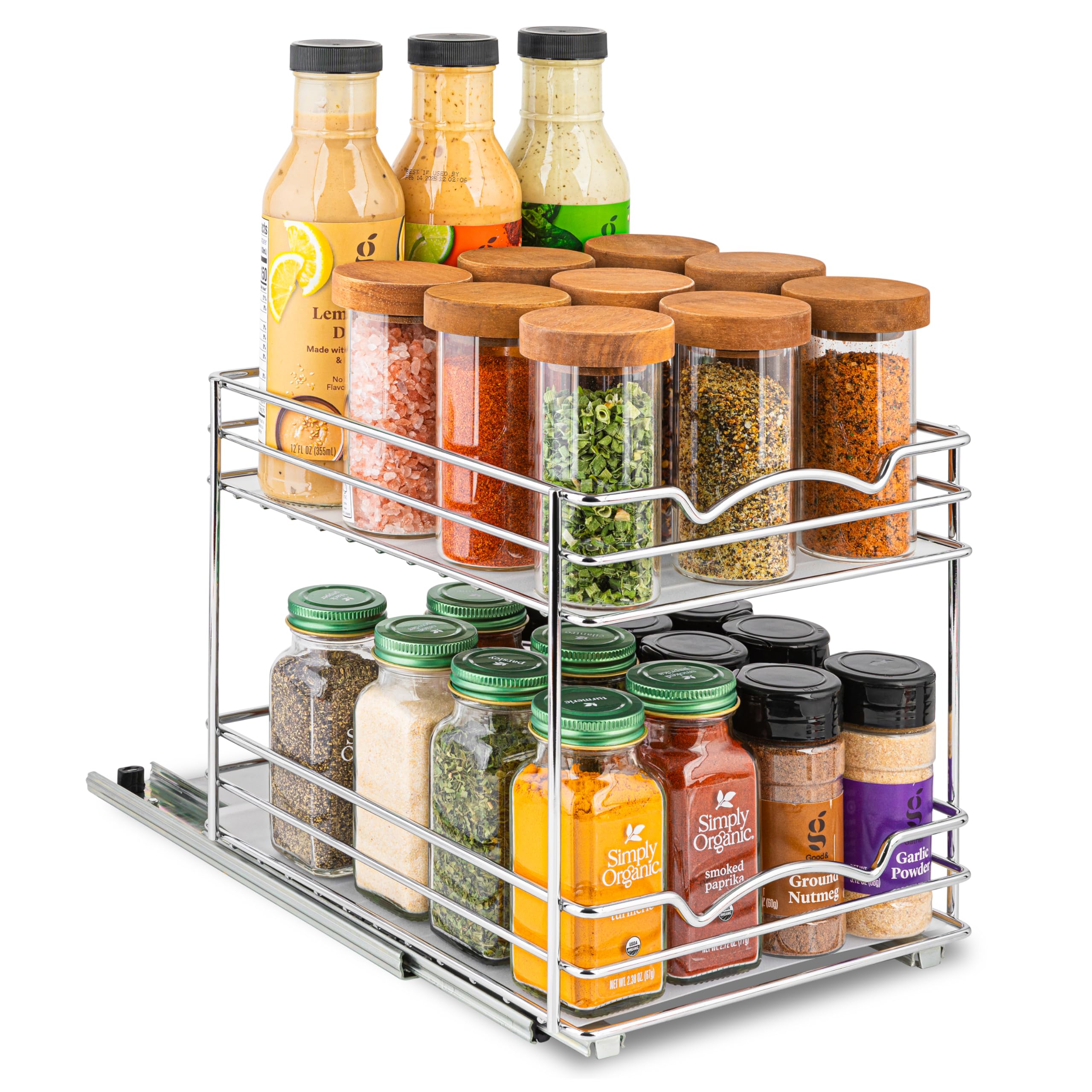 HOLDN’ STORAGE front view of pull-out organizer showing accessibility benefits