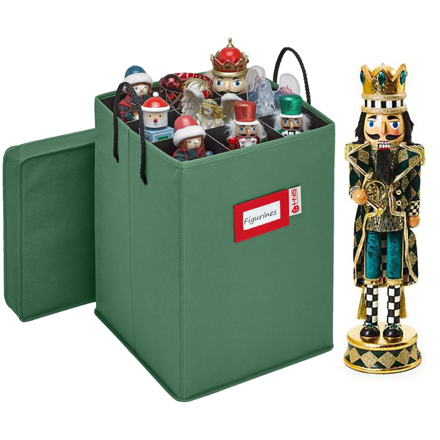 HOLDN’ STORAGE front view of green storage box showing secure closure and protective design