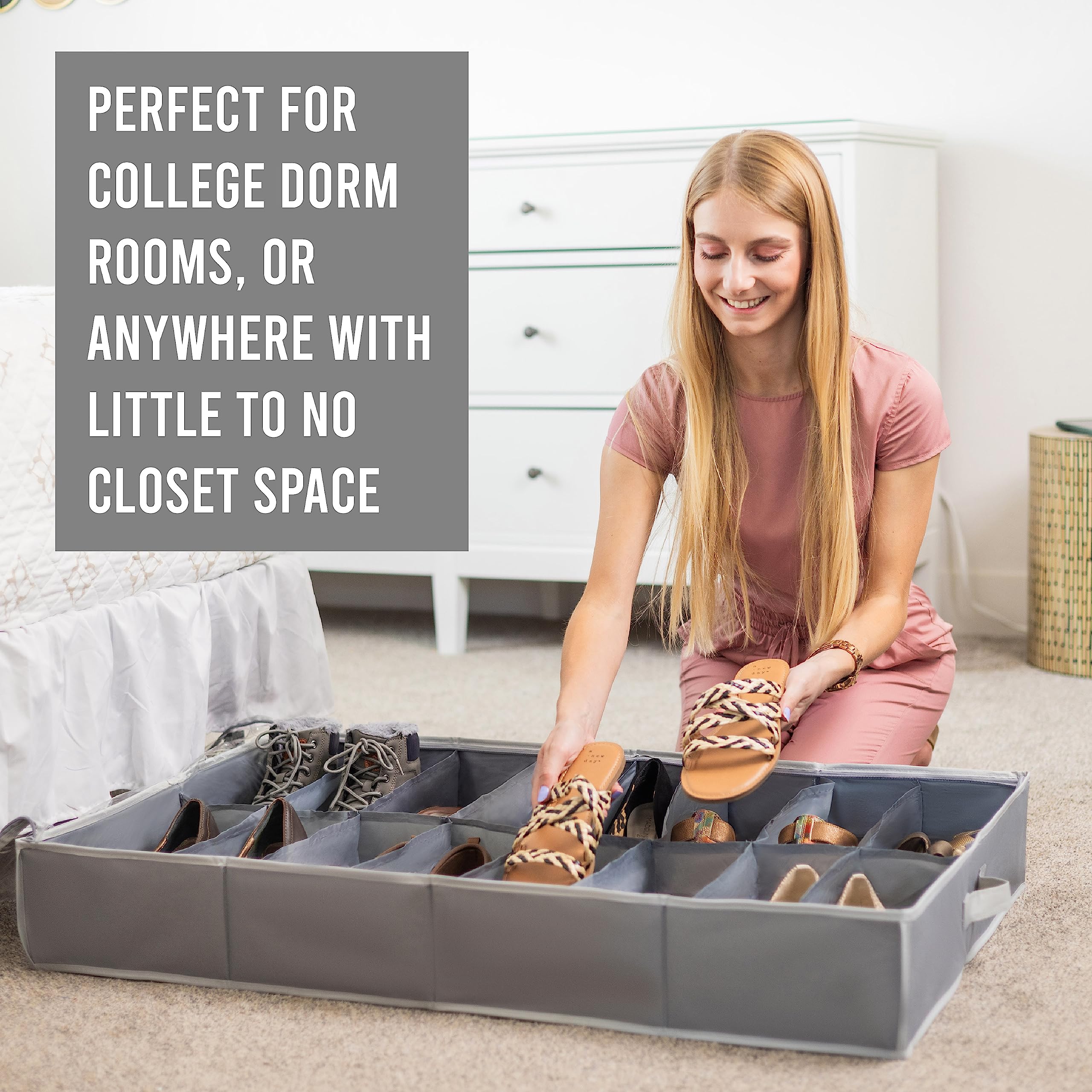 HOLDN’ STORAGE reinforced handle and zipper, easy pullout benefit
