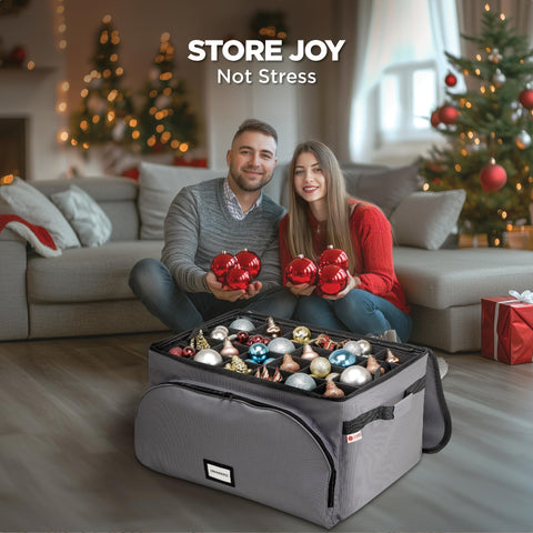 HOLDN’ STORAGE removable tray carried to tree for easier decorating and sorting