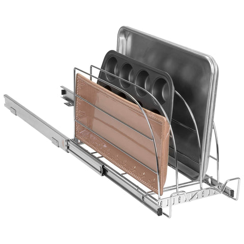HOLDN’ STORAGE unit installed in cabinet offering clear visibility and easy reach to sheets