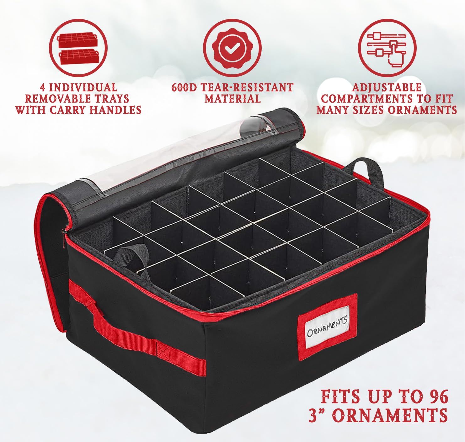HOLDN’ STORAGE exterior card slot with label for fast box identification