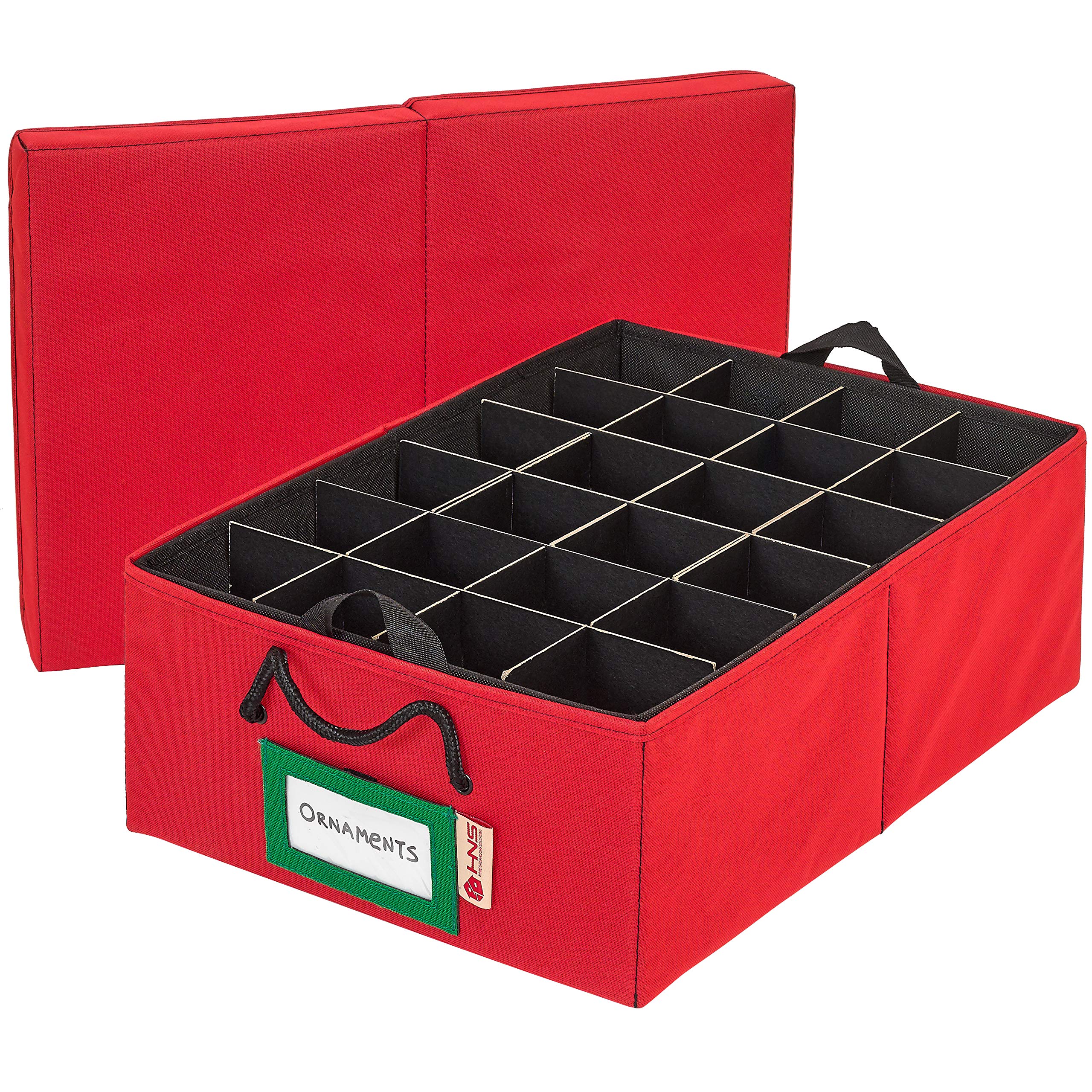 HOLDN’ STORAGE lid fitting tightly to reduce dust and keep ornaments secure
