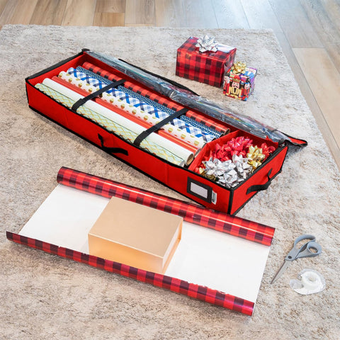 HOLDN’ STORAGE lid vinyl pockets displaying organized ribbons and tags for easy visibility
