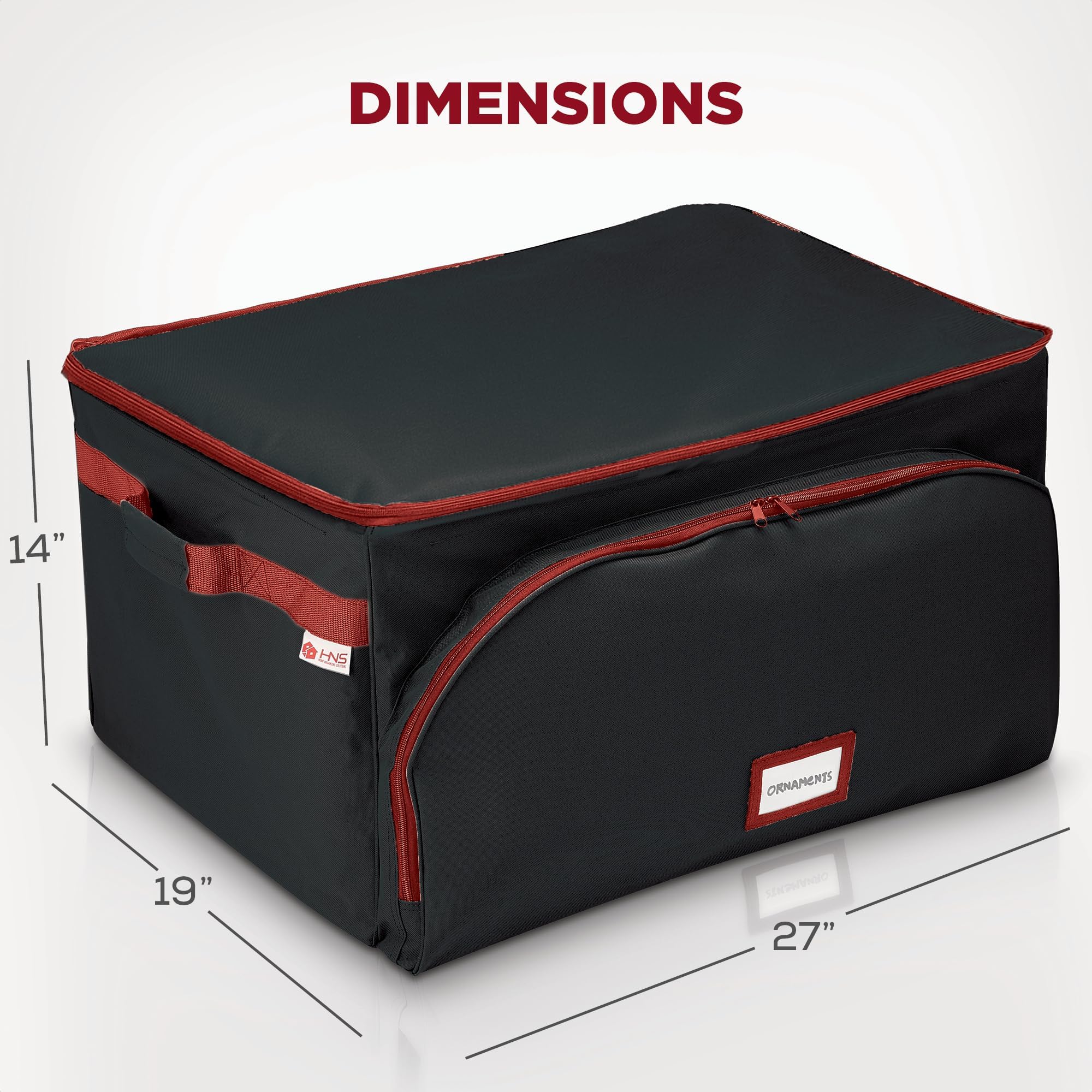 HOLDN’ STORAGE box on floor while a person decorates tree, simplifying holiday setup