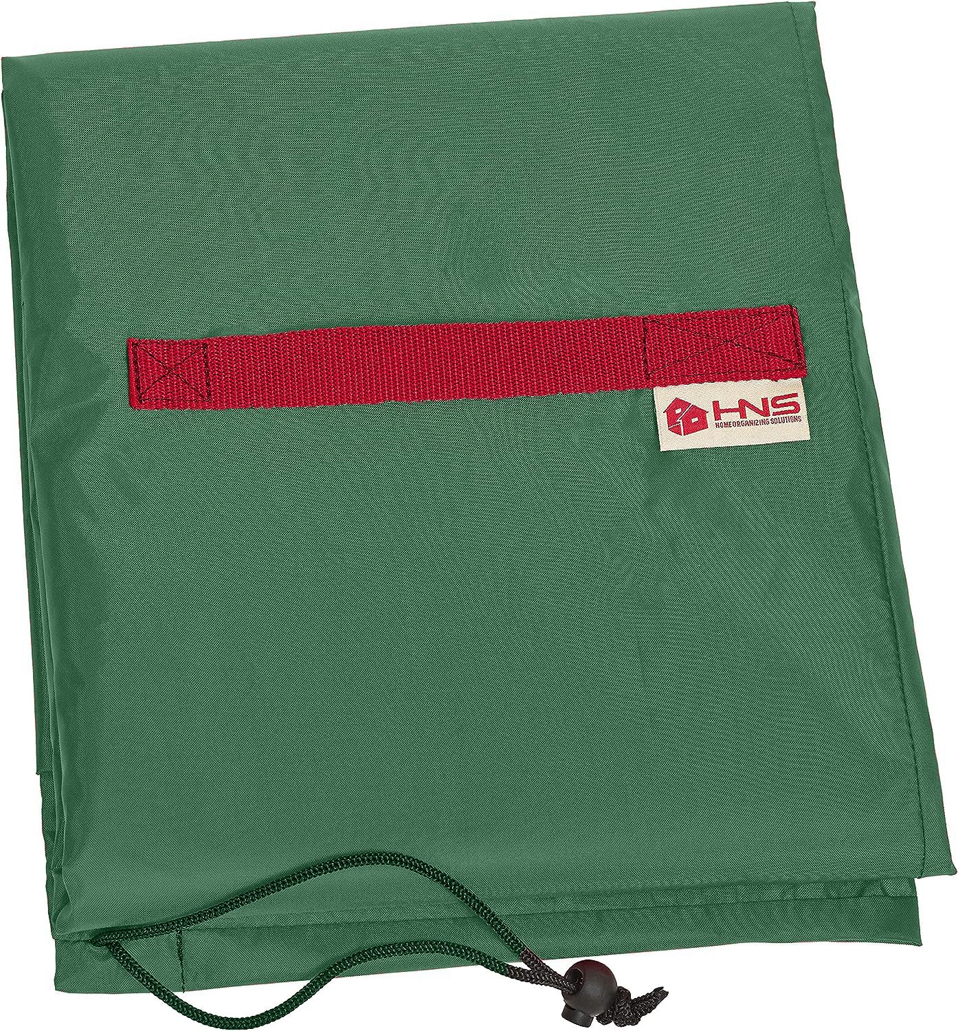 HOLDN’ STORAGE family placing tree into bag showing hassle-free holiday cleanup benefit