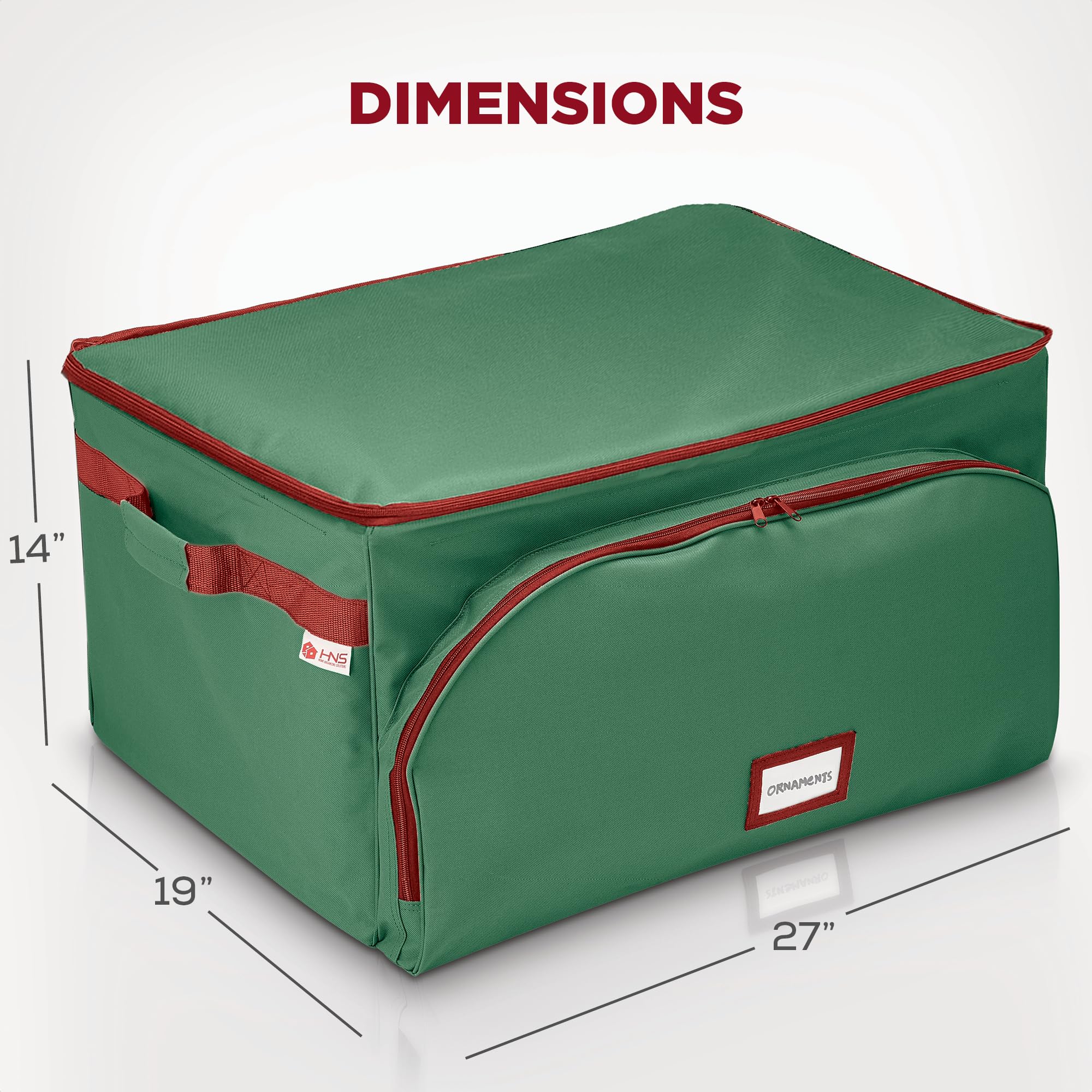 HOLDN’ STORAGE tray next to Christmas tree showing quick decorating benefit