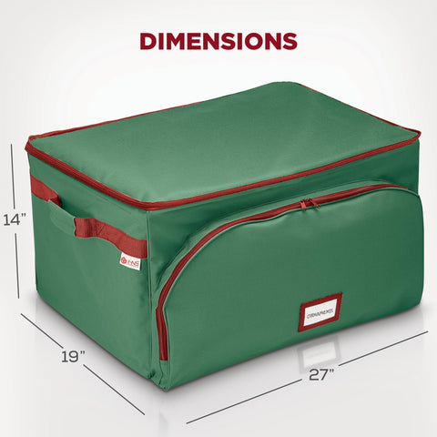 HOLDN’ STORAGE tray next to Christmas tree showing quick decorating benefit
