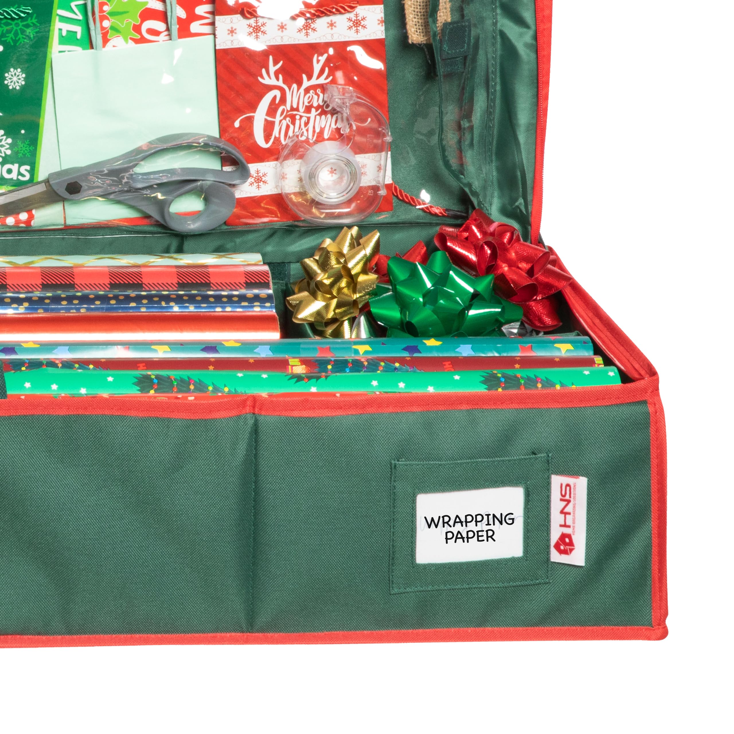 HOLDN’ STORAGE at wrapping station showing tidy, ready-to-use setup