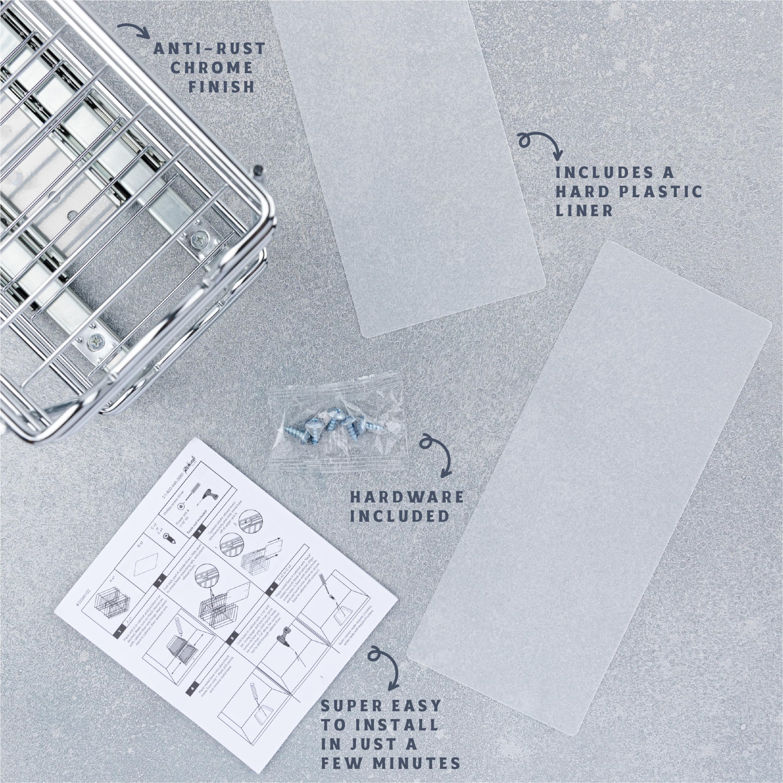 HOLDN’ STORAGE open drawer showing smooth glide and easy ingredient access benefit