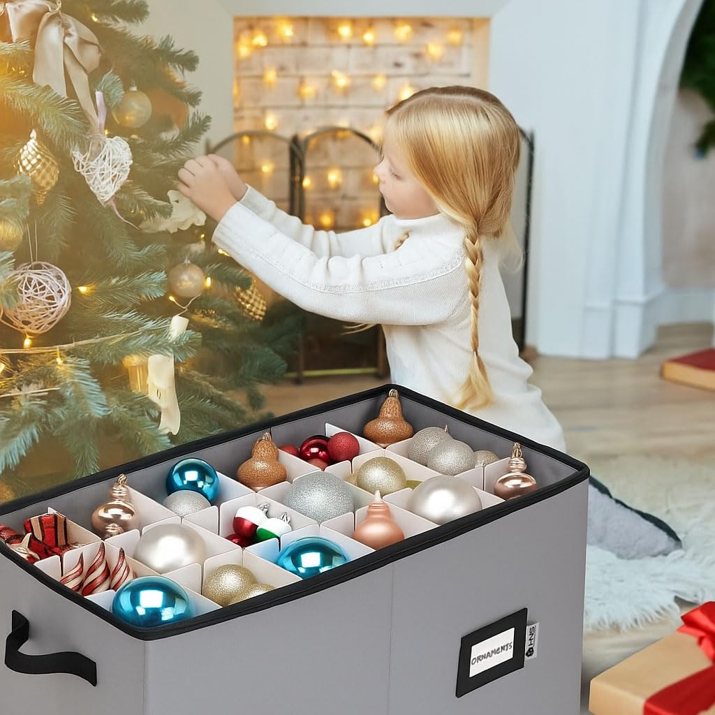 HOLDN’ STORAGE open top with adjustable dividers protects ornaments