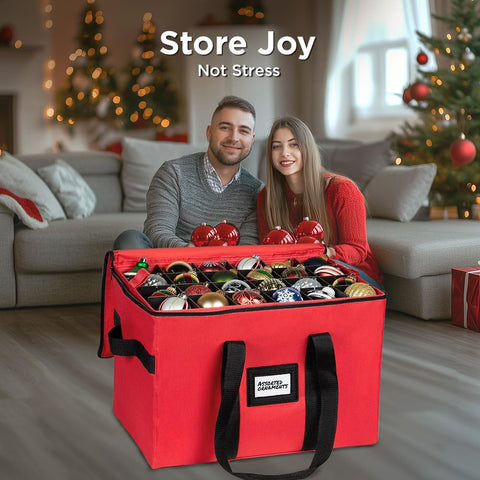 HOLDN’ STORAGE open top with three stackable trays for organized ornament storage