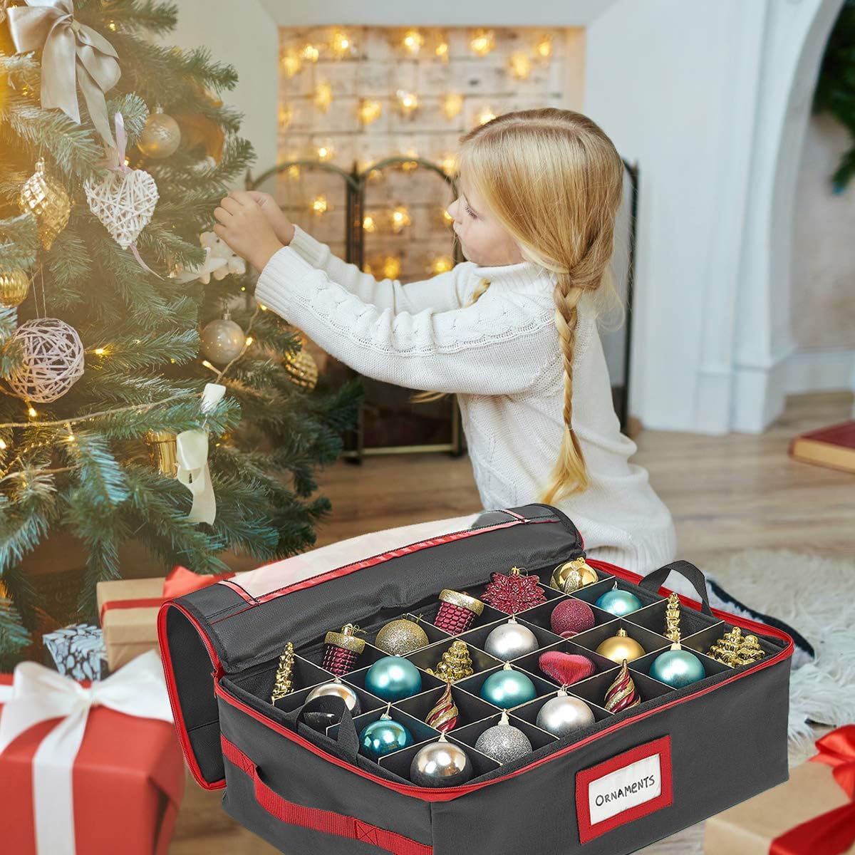 HOLDN’ STORAGE open box with two removable stackable trays for flexible storage