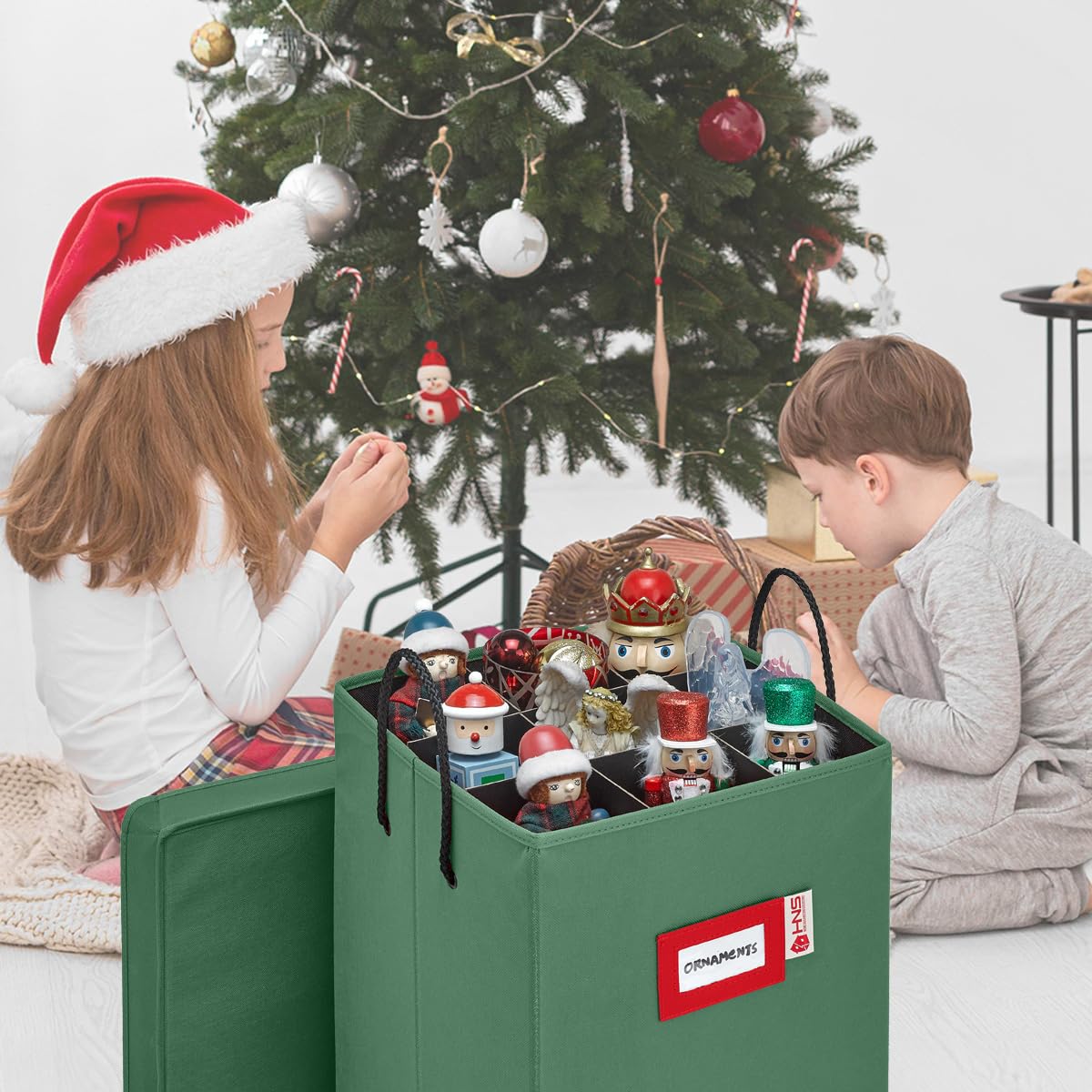 HOLDN’ STORAGE open box with figurines arranged to show organized, safe storage