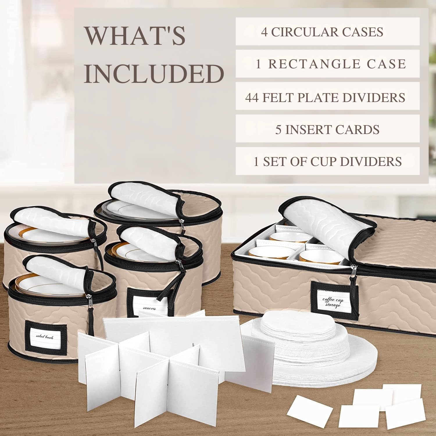 HOLDN’ STORAGE open container with plates organized and protected