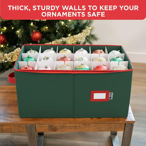 HOLDN’ STORAGE ornaments arranged inside preventing breakage