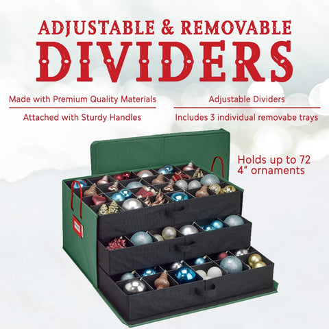 HOLDN’ STORAGE filled with ornaments inside showing organized protection