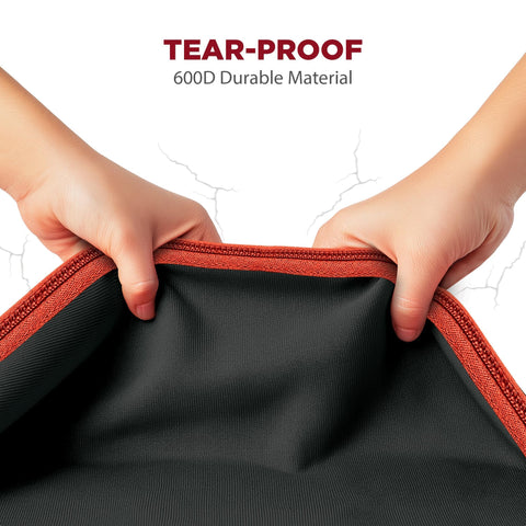HOLDN’ STORAGE removable tray lifted by handles for convenient transport to the tree