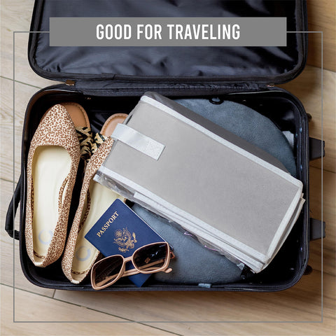 HOLDN’ STORAGE shoes neatly placed inside, protects shoe shape benefit